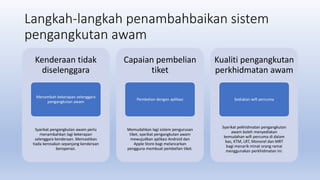 cadangan penambahbaikan pengangkutan awam di malaysia