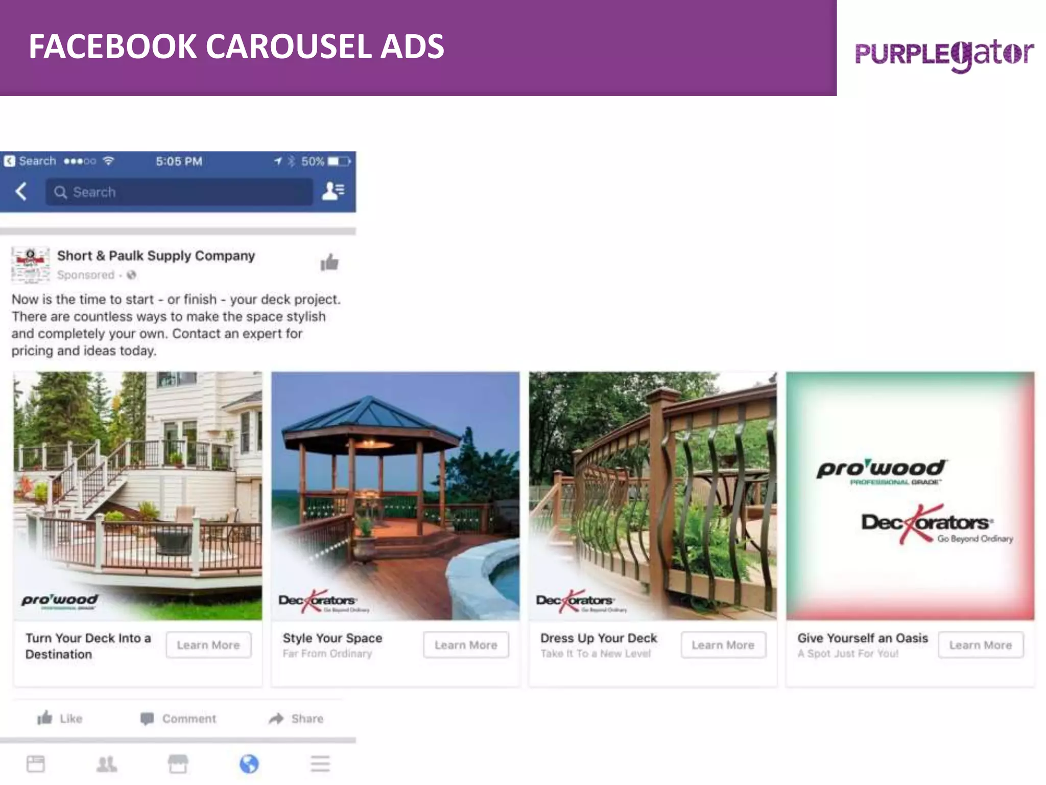 FACEBOOK CAROUSEL ADS
 