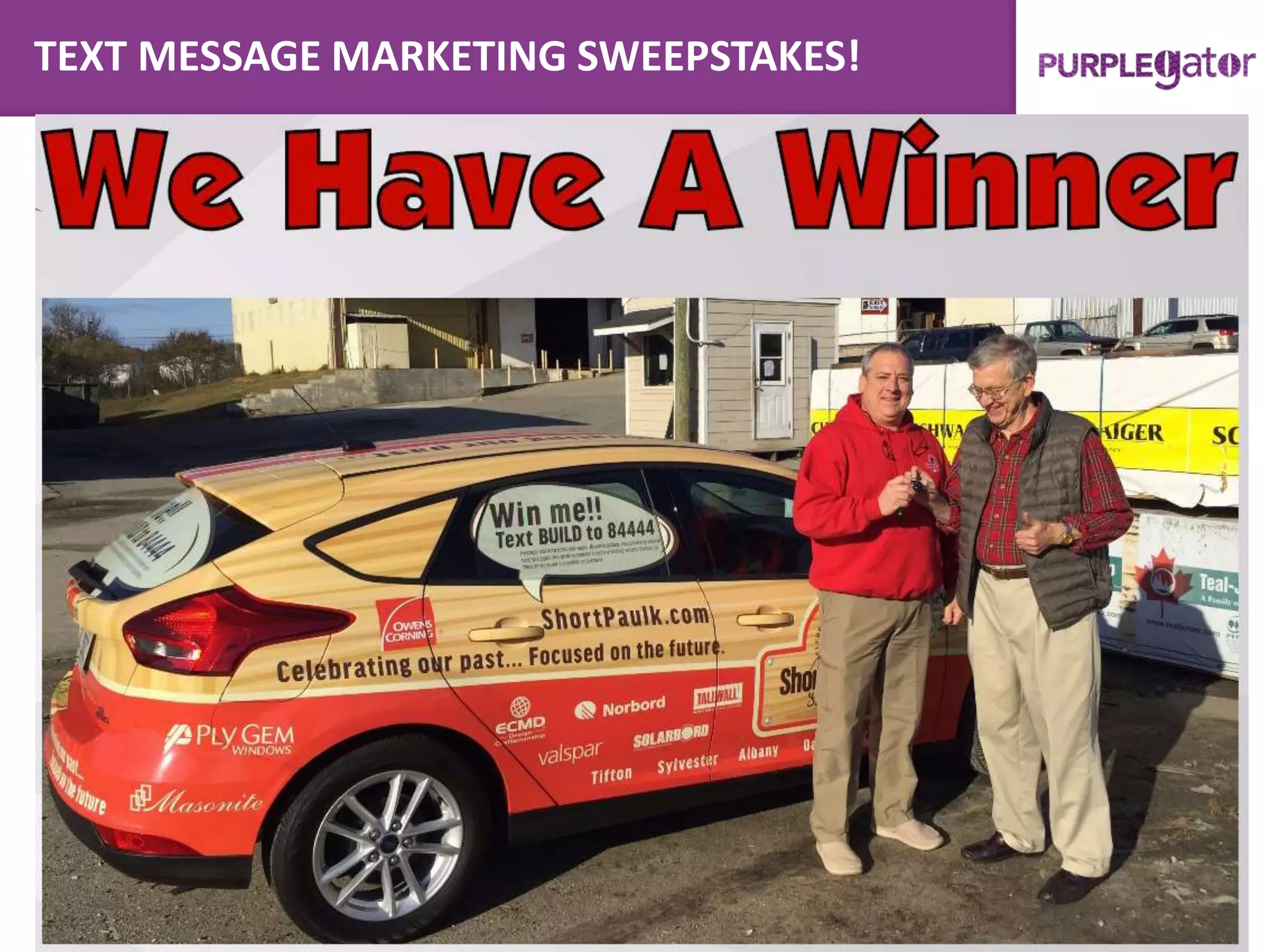 TEXT MESSAGE MARKETING SWEEPSTAKES!
 