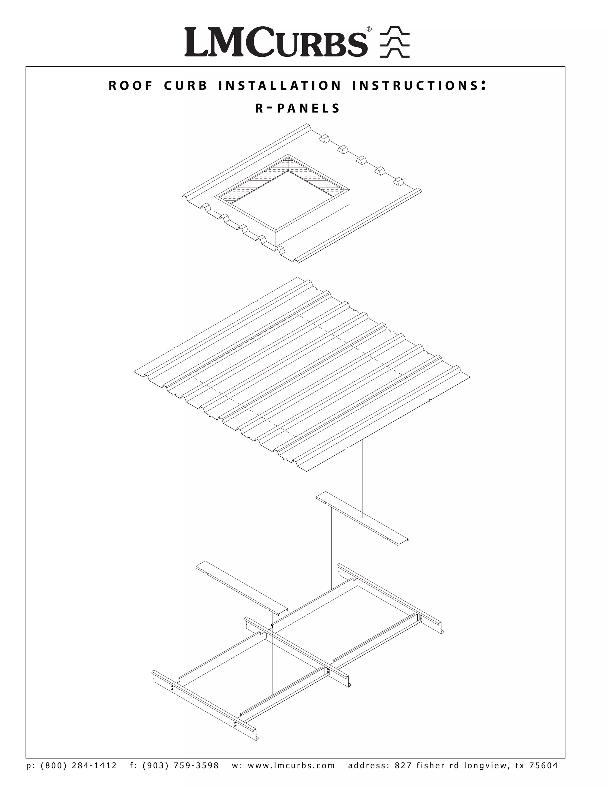 LMCurbs Roof Curb Installation Instructions For R-Panel Metal Roof | PDF