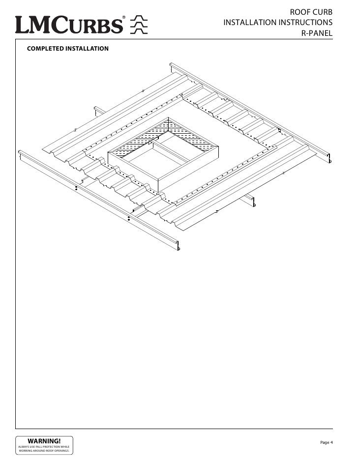 LMCurbs Roof Curb Installation Instructions For R-Panel ...