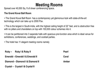 Rooms Overview Revel in the warm and cozy embrace of 254 contemporary guest rooms and suites. Executive Rooms – 150 handsomely decorated rooms features a king-sized bed luxuriously adorned with our signature linens. A regal writing desk with easy access to the Internet and WiFi allows you to take care of business and other affairs. 