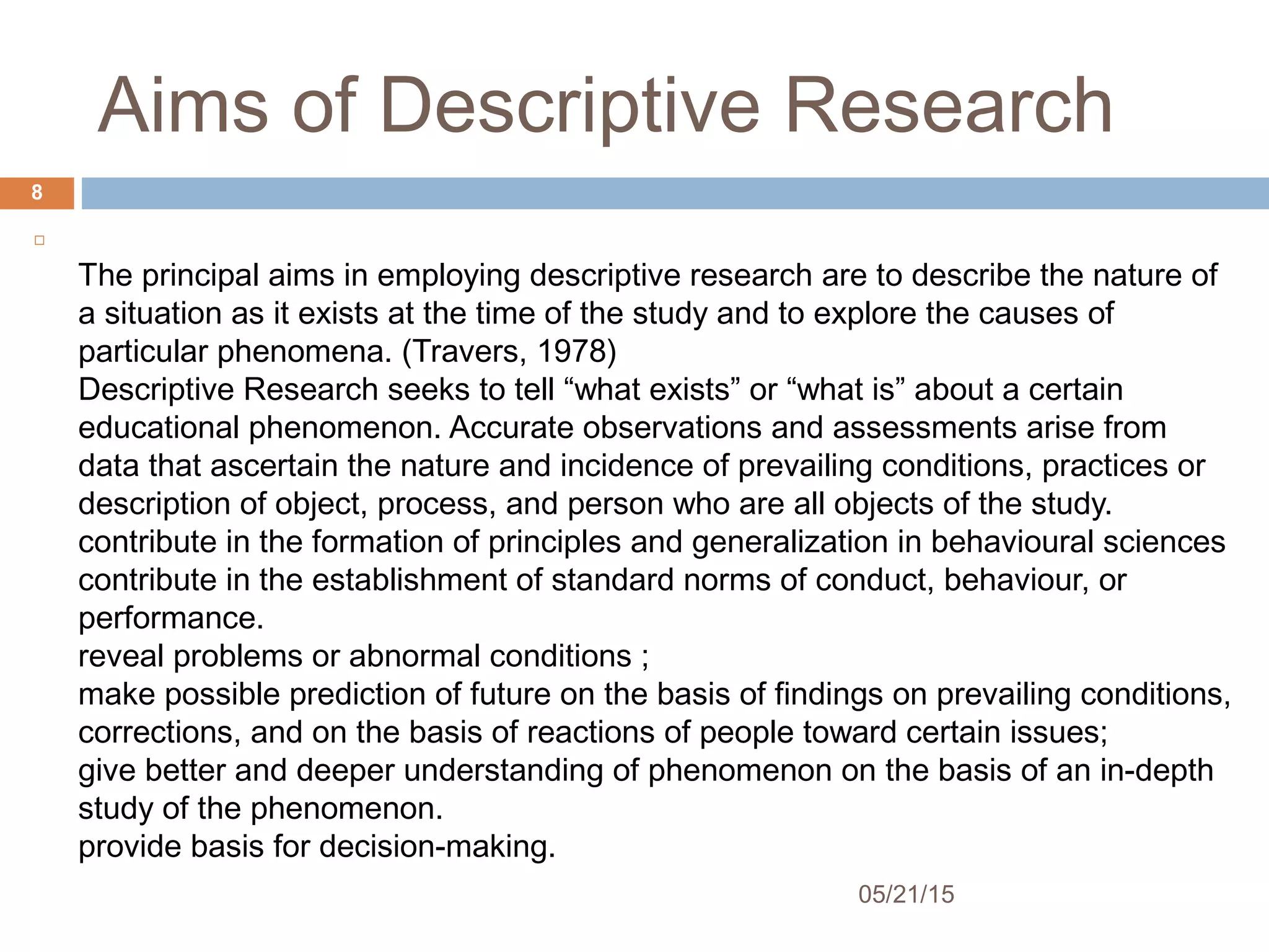 Lm descriptive research | PPT