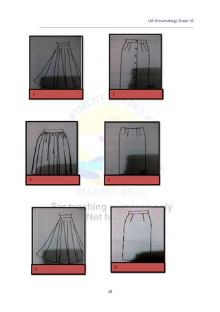 LM-Dressmaking/ Grade 10
____________________________________________________________________________
10
1.
6.
5.
3. 4.
2.
 
