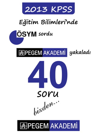 Eğitim Bilimleri’nde
40
 