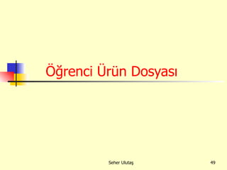 Öğrenci Ürün Dosyası 