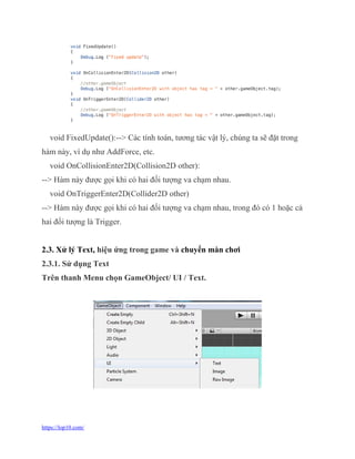 Làm game với Unity Engine | PDF