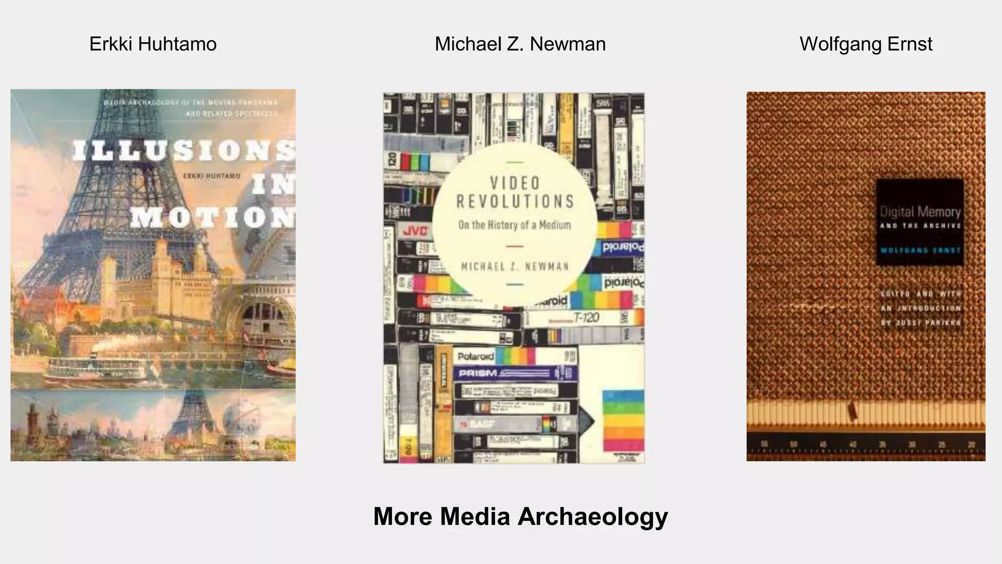 More Media Archaeology
Erkki Huhtamo Wolfgang ErnstMichael Z. Newman
 