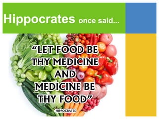 Hippocrates once said...
 