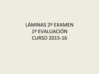LÁMINAS 2º EXAMEN
1º EVALUACIÓN
CURSO 2015-16
 