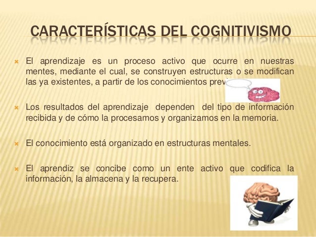 Resultado de imagen para caracteristicas del cognitivismo