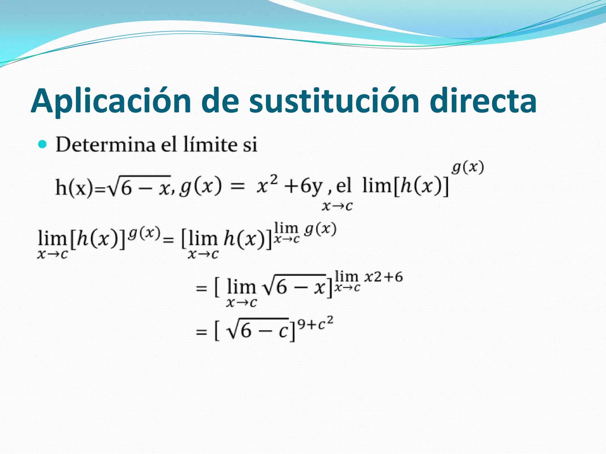 Aplicación de sustitución directa
