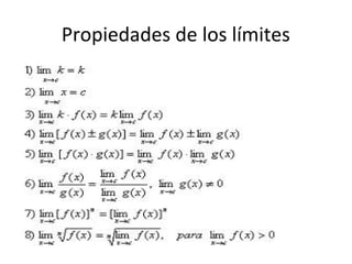 Propiedades de los límites