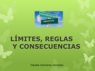 LÍMITES, REGLAS
Y CONSECUENCIAS
Claudia Ceniceros Dorantes
 
