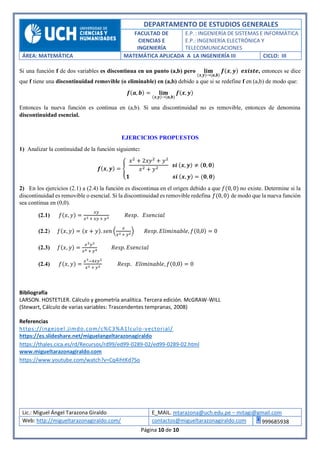 Límites y continuidad en dimensiones superiores | PDF
