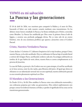La Pascua y su Significado Espiritual para las Generaciones | PDF