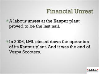 LML Vespa - Brand History | PPT