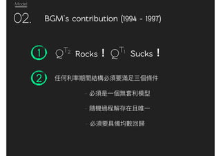 Model
02. BGM’s contribution (1994 - 1997)
1 Rocks SucksQT1
QT2
2
-
-
-
 