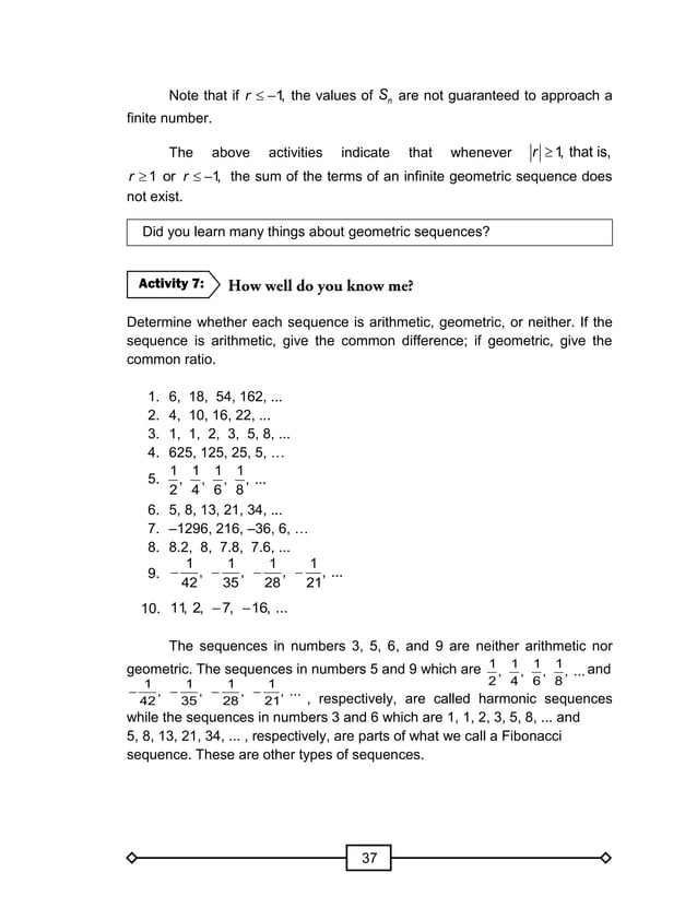 MATH GRADE 10 LEARNER'S MODULE
