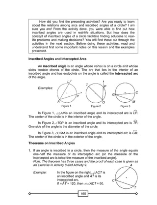 Inscribed Written Example In Math Problem Lm math grade10_q2 | PDF