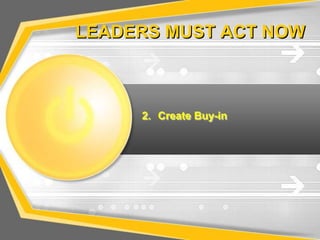 LEADERS MUST ACT NOW



     2. Create Buy-in
 
