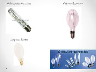 Multivapores Metálicos Vapor de Mercúrio
Lâmpadas Mistas
 