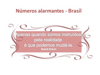 Números alarmantes - Brasil

 