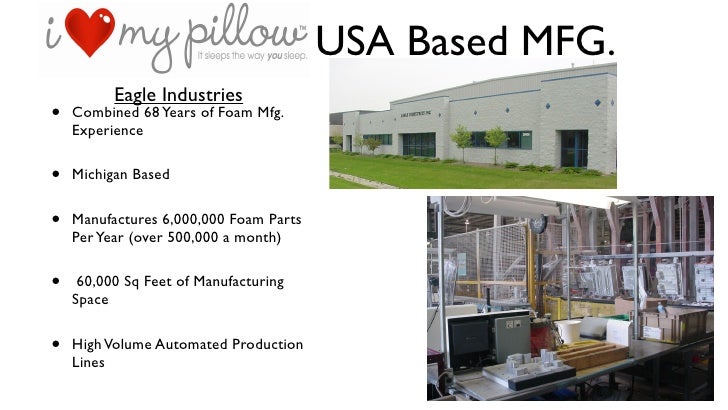 my pillow manufacturing