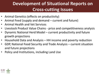Stakeholder roles in the Tanzania Livestock Master Plan (LMP) process