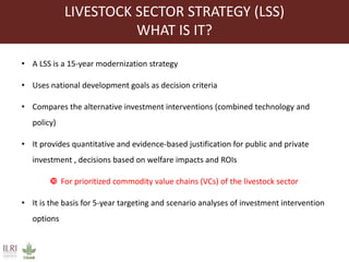 LMP process and its support for the incorporation of livestock in NAIPs