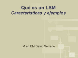 Qué es un LSM
Características y ejemplos




     M en EM David Serrano

                             1
 