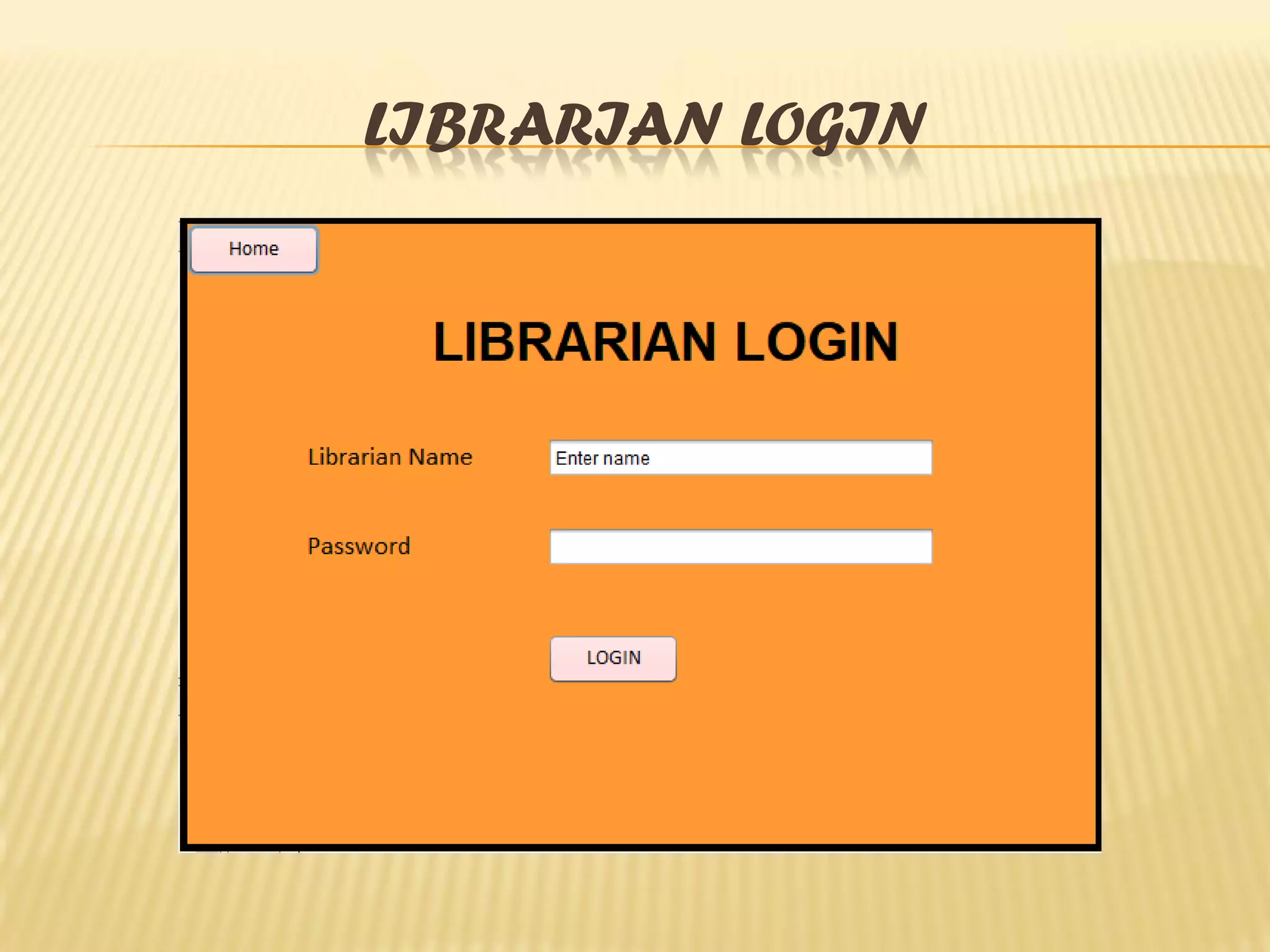 LIBRARIAN LOGIN
 