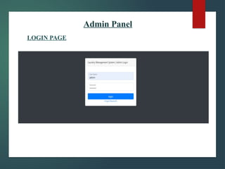 Admin Panel
LOGIN PAGE
 