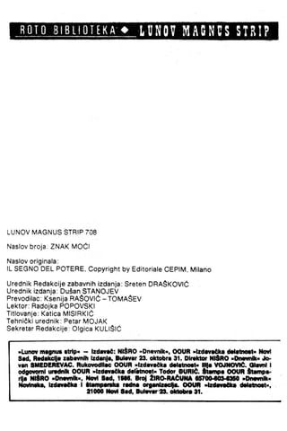 Lms 708 - mister no - znak moci | PDF