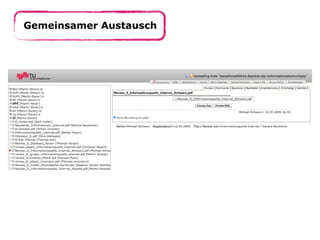 Gemeinsamer Austausch

 