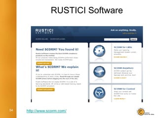 RUSTICI Software




54   http://www.scorm.com/
 