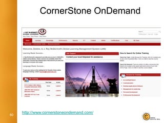 CornerStone OnDemand




     http://www.cornerstoneondemand.com/
60
 