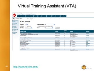 Virtual Training Assistant (VTA)




64   http://www.risc-inc.com/
 