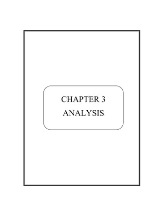 –––––––– –––––––––––
CHAPTER 3
ANALYSIS
 