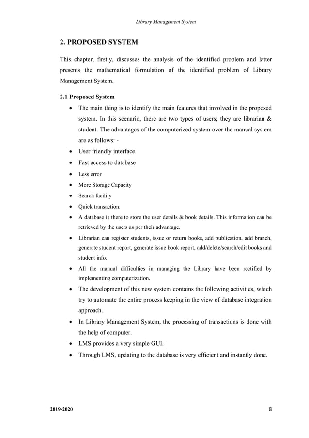 Thesis on Library Management System LMS Project Report