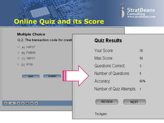 Confidential and Proprietary 26
www.stratbeans.com
Online Quiz and its Score
 