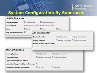 Confidential and Proprietary 48
www.stratbeans.com
System Configuration By Superuser
 