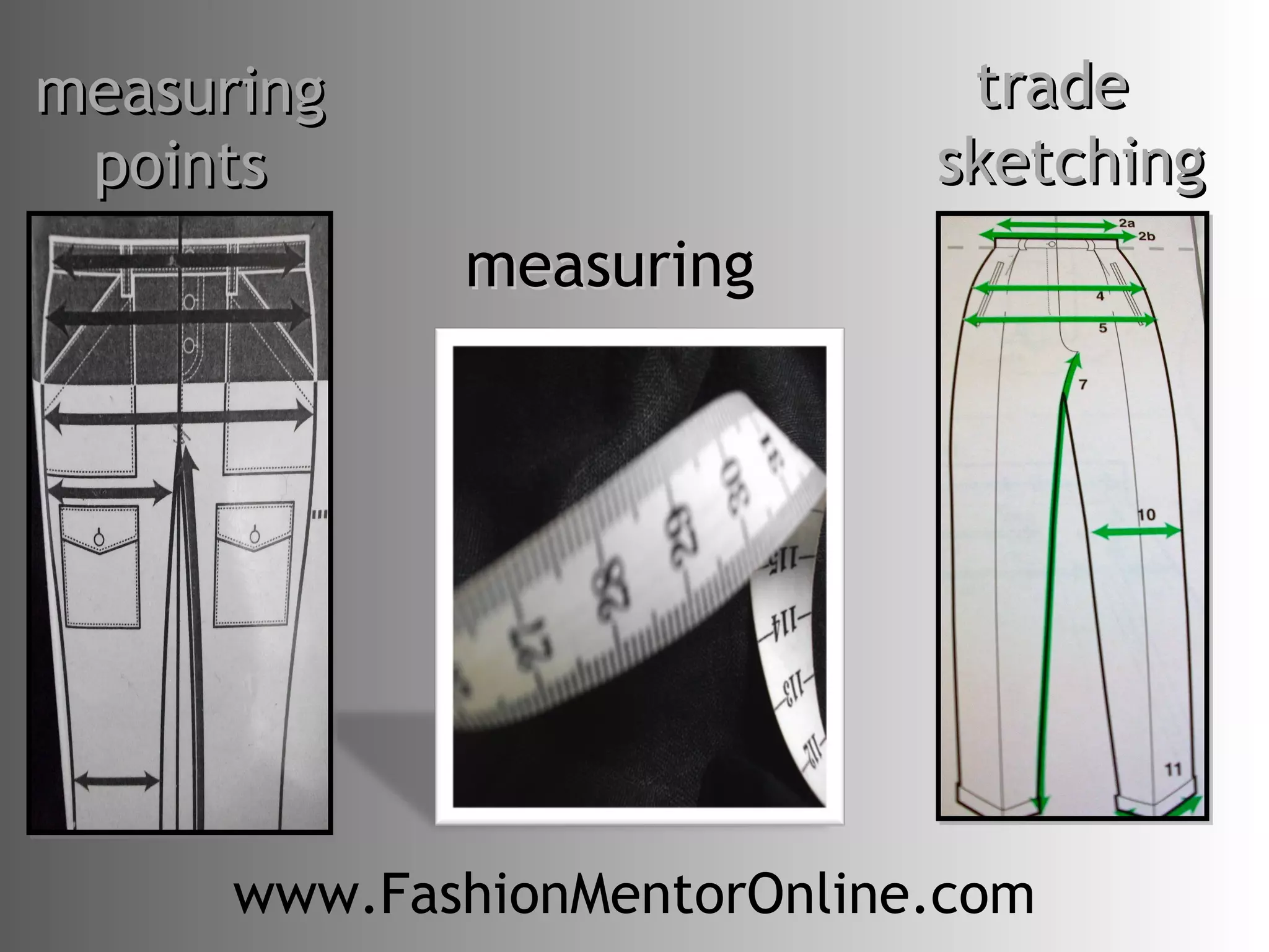 measuring points measuring trade sketching www.FashionMentorOnline.com 