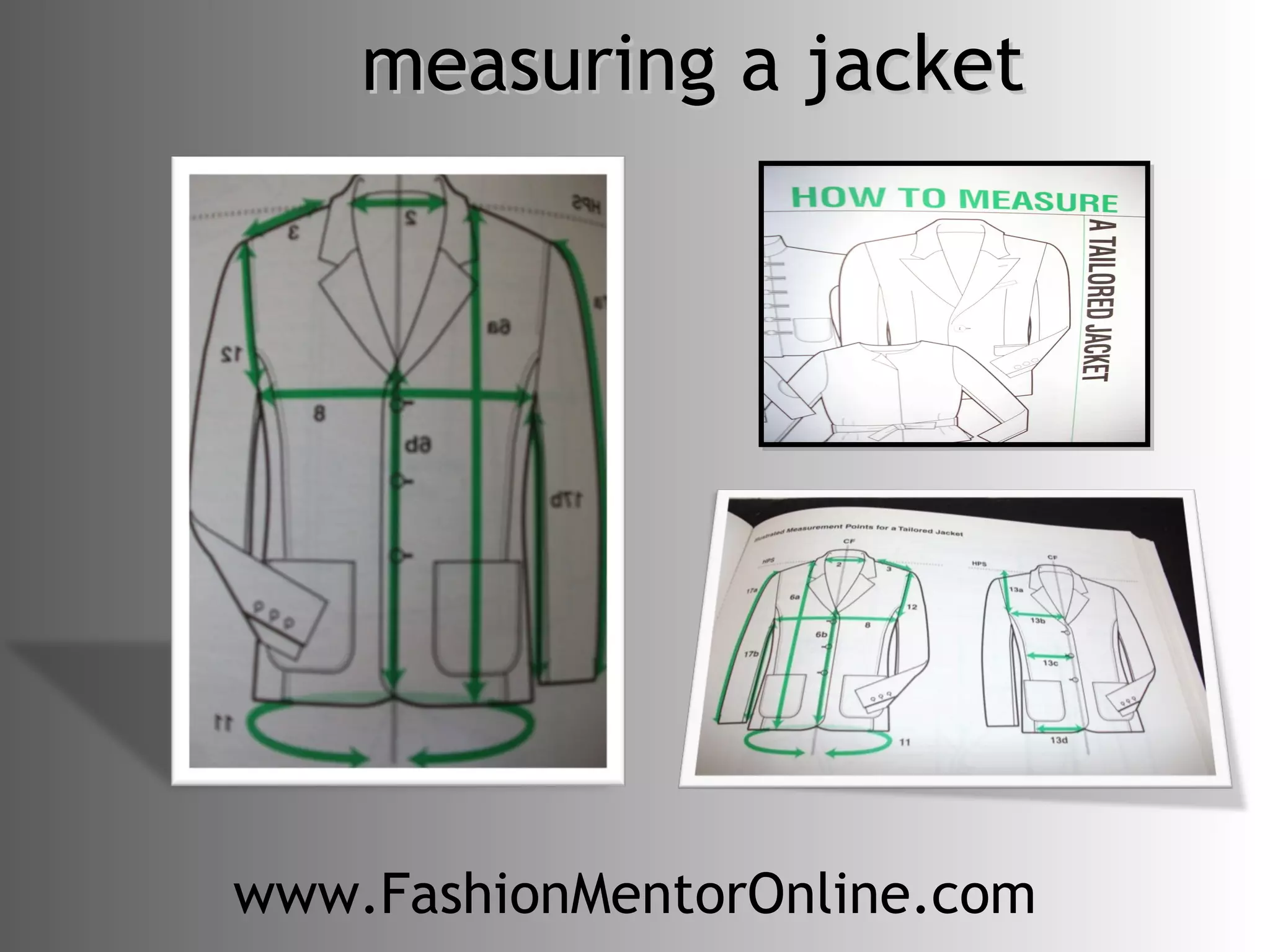 measuring a jacket www.FashionMentorOnline.com 