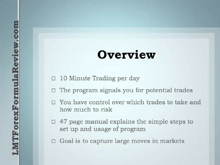 Lmt forex formula