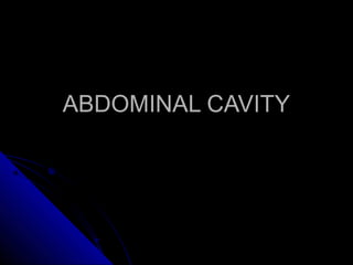 ABDOMINAL CAVITYABDOMINAL CAVITY
 