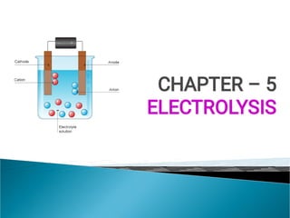 CHAPTER – 5
ELECTROLYSIS
 
