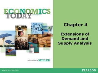 Chapter 4
Extensions of
Demand and
Supply Analysis
 
