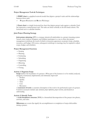 Project Management Notes 3 | PDF