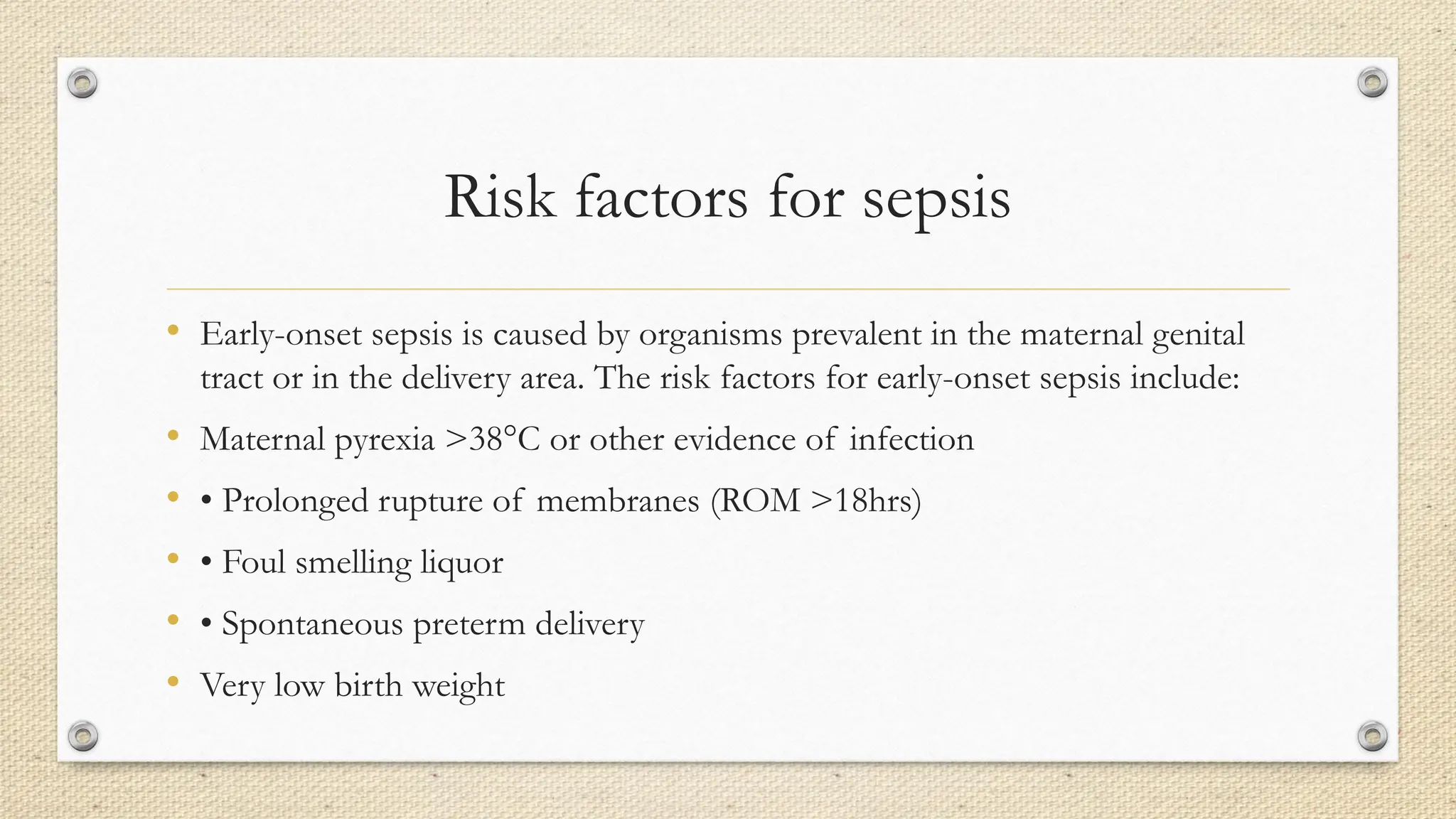 Pyrexia Risk Factors Images Neonatal Sepsis.pdf nursing management ppt | PDF